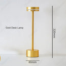 Modern minimalist metallic led touch table lamp for bedroom by Decorbites
