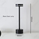 Modern minimalist metallic led touch table lamp for bedroom by Decorbites