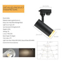 GobekUsa LED Track Light 7W COB Rail Spotlights for Art Exhibition and Picture Show