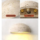 GobekUsa LED Travertine Wall Light - Natural Yellow Ambiance for Aisle, Study, Porch