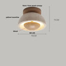 GobekUsa LED Travertine Wood Ceiling Light Fixture - Modern Nordic Restaurant Balcony Lamp