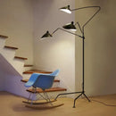 GobekUsa LED Tripod Floor Lamp Adjustable Spider Arm Standing Light Industrial Loft Decor