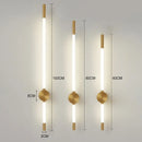 GobekUsa LED Tube Wall Lights: Black Gold Sconce Fixtures for Bedroom, Living Room, Stairs, Hotel