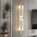 GobekUsa LED Tube Wall Sconce Gold Black White Metal Acrylic Light Fixture