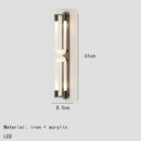 GobekUsa LED Tube Wall Sconce Gold Black White Metal Acrylic Light Fixture