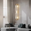 GobekUsa LED Tube Wall Sconce Gold Black White Metal Acrylic Light Fixture