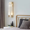 GobekUsa LED Tube Wall Sconce Gold Black White Metal Acrylic Light Fixture