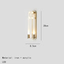 GobekUsa LED Tube Wall Sconce Gold Black White Metal Acrylic Light Fixture