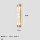 GobekUsa LED Tube Wall Sconce Gold Black White Metal Acrylic Light Fixture