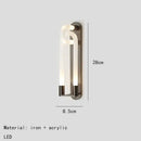 GobekUsa LED Tube Wall Sconce Gold Black White Metal Acrylic Light Fixture