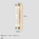 GobekUsa LED Tube Wall Sconce Gold Black White Metal Acrylic Light Fixture