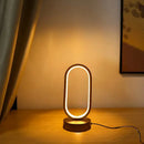 Modern gold oval led bedside decorative lamp for bedroom by Decorbites