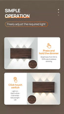 Minimalist wood led wall sconce bedroom dual beam light by Decorbites