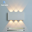 Minimalist wood led wall sconce bedroom dual beam light by Decorbites