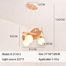GobekUsa LED Wooden Aircraft Kids Chandelier Boys Girls Room Decor Hanging Pendant Lights