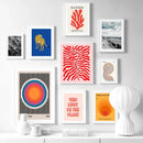 GobekUsa Leopard Color Block Abstract Canvas Wall Art