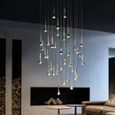 GobekUsa Light Luxury Meteor Shower Chandelier for Living Room, Staircase, Bedroom, and Bar
