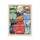 GobekUsa Lightning McQueen Art Prints - Cars Movie Theme
