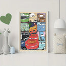 GobekUsa Lightning McQueen Art Prints - Cars Movie Theme
