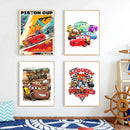 GobekUsa Lightning McQueen Cartoon Car Art Prints