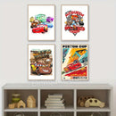 GobekUsa Lightning McQueen Cartoon Car Art Prints