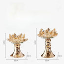GobekUsa Lotus Glass Flower Crystal Candle Holder Home Decor Accessory