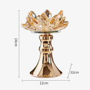 GobekUsa Lotus Glass Flower Crystal Candle Holder Home Decor Accessory
