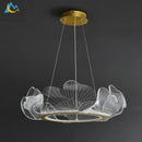 GobekUsa Lotus Leaf Acrylic LED Chandelier Pendant Light for Dining Room, Bedroom, Living Room