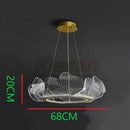 GobekUsa Lotus Leaf Acrylic LED Chandelier Pendant Light for Dining Room, Bedroom, Living Room