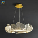 GobekUsa Lotus Leaf Acrylic LED Chandelier Pendant Light for Dining Room, Bedroom, Living Room