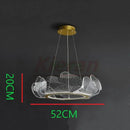 GobekUsa Lotus Leaf Acrylic LED Chandelier Pendant Light for Dining Room, Bedroom, Living Room
