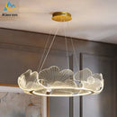 GobekUsa Lotus Leaf Acrylic LED Chandelier Pendant Light for Dining Room, Bedroom, Living Room