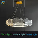 GobekUsa Lotus Leaf Acrylic LED Chandelier Pendant Light for Dining Room, Bedroom, Living Room