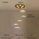 GobekUsa Lotus Leaf Acrylic Nordic LED Chandelier for Restaurant Living Room Hotel Villa