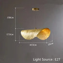 GobekUsa Lotus Leaf Brass Pendant Lamp for Minimalist Living Room and Dining Room