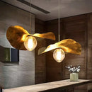 GobekUsa Lotus Leaf Brass Pendant Lamp for Minimalist Living Room and Dining Room