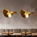GobekUsa Lotus Leaf Brass Pendant Lamp for Minimalist Living Room and Dining Room