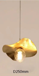 GobekUsa Lotus Leaf Brass Pendant Lamp for Minimalist Living Room and Dining Room