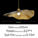 GobekUsa Lotus Leaf Brass Pendant Lamp for Minimalist Living Room and Dining Room