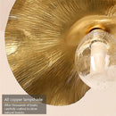 GobekUsa Lotus Leaf Brass Pendant Lamp for Minimalist Living Room and Dining Room