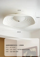 GobekUsa Lotus Leaf Ceiling Light: LED Modern Retro Resin Fixture for Home Decor & Living Space
