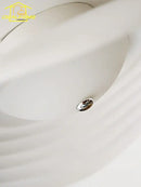 GobekUsa Lotus Leaf Ceiling Light: LED Modern Retro Resin Fixture for Home Decor & Living Space