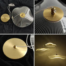 GobekUsa Lotus Leaf Chandelier: Modern Acrylic Design for Living Room, Bedroom, Aisle Decor