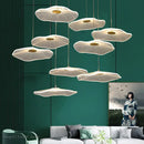 GobekUsa Lotus Leaf Chandelier: Modern Luxury Acrylic LED Hanging Lamp for Villa, Hotel, Living Room