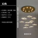 GobekUsa Lotus Leaf Chandelier: Modern Luxury Acrylic LED Hanging Lamp for Villa, Hotel, Living Room