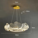 GobekUsa Lotus Leaf Chandelier: Modern Minimalist Nordic Lighting for Living Room, Dining Room & Bedroom