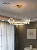 GobekUsa Lotus Leaf Chandelier: Modern Minimalist Nordic Lighting for Living Room, Dining Room & Bedroom