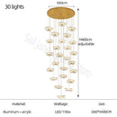GobekUsa Lotus Leaf Chandelier: Modern Nordic Design for Living Room, Bedroom, Attic.