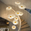 GobekUsa Lotus Leaf Chandelier: Modern Nordic Design for Living Room, Bedroom, Attic.