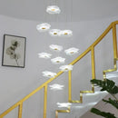 GobekUsa Lotus Leaf Chandelier: Modern Nordic Design for Living Room, Bedroom, Attic.